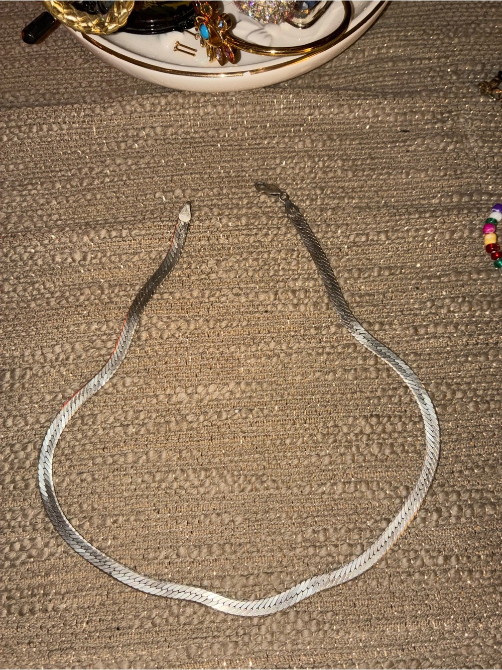 SterlingSilver Herringbone Chain Necklace - Women Jewelry